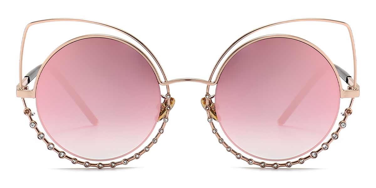 Rose Gold Pink - Cat eye Sunglasses - Silkie
