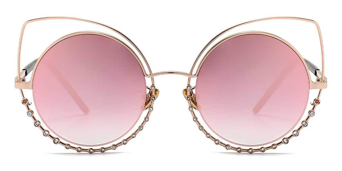 Rose Gold Pink Silkie - Cat Eye Sunglasses