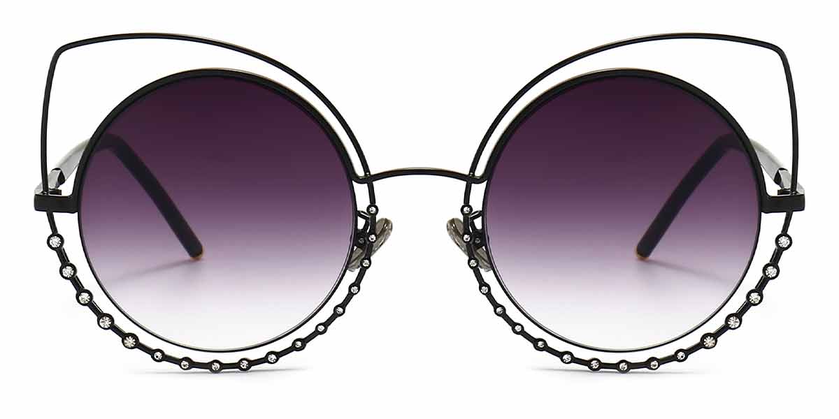 Black Gradual Grey Silkie - Cat eye Sunglasses
