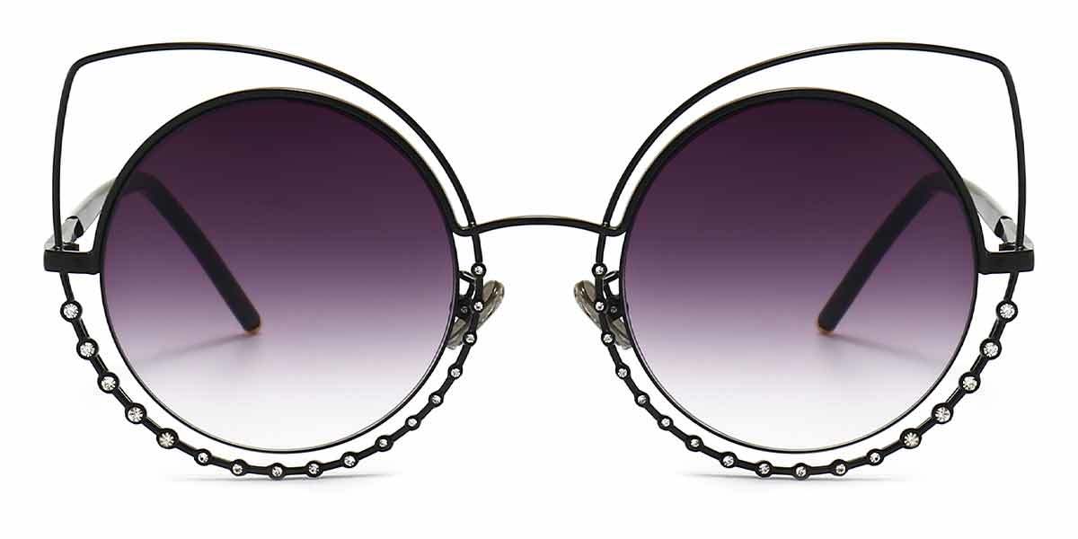 Black Gradual Grey Silkie - Cat Eye Sunglasses