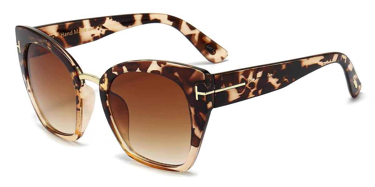 Tortoiseshell Gradual Brown Eluned - Cat Eye Sunglasses