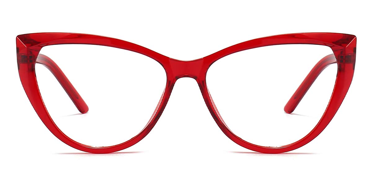 Red - Cat eye Glasses - Damiane
