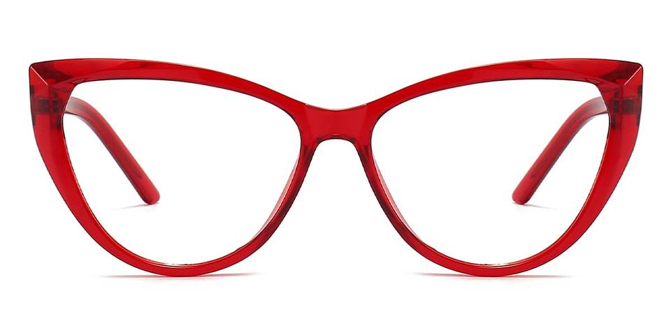 Red Damiane - Cat Eye Glasses