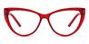 Red Damiane - Cat Eye Glasses
