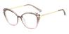 Grey Pink Nell - Cat Eye Glasses