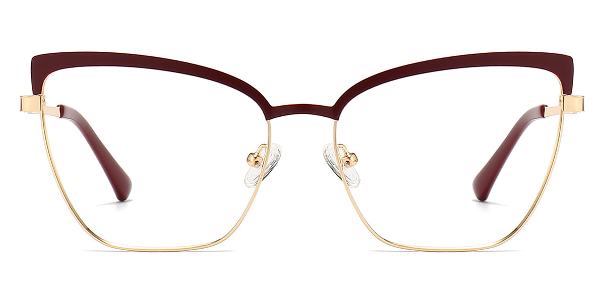 Red - Cat eye Glasses - Gia