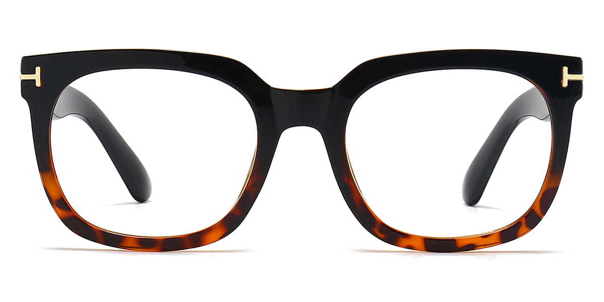 Black Tortoiseshell Inez - Square Glasses