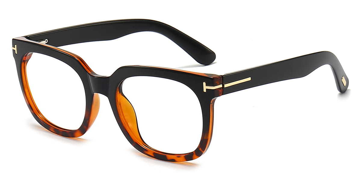 Black Tortoiseshell Inez - Square Glasses
