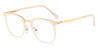 White Aurinda - Square Glasses
