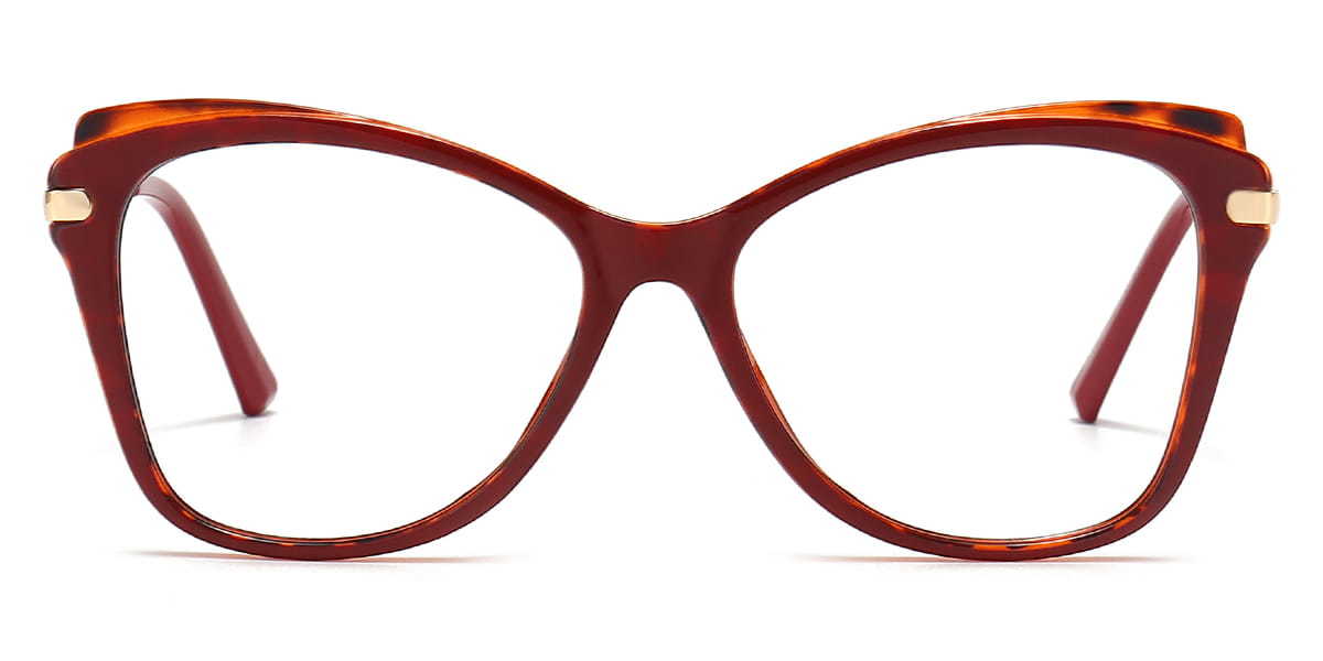 Red Tortoiseshell Esha - Cat Eye Glasses