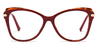 Red Tortoiseshell Esha - Cat Eye Glasses
