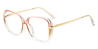 Pink Brown Channing - Oval Glasses