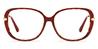 Red Tortoiseshell Channing - Oval Glasses