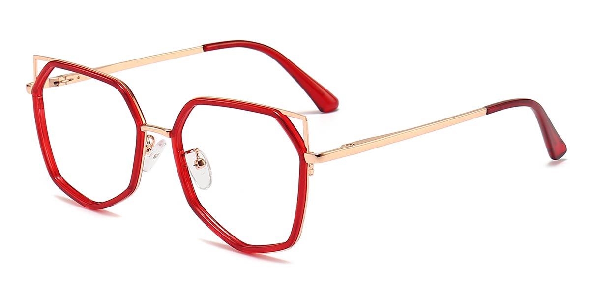 Red - Cat eye Glasses - Nydia