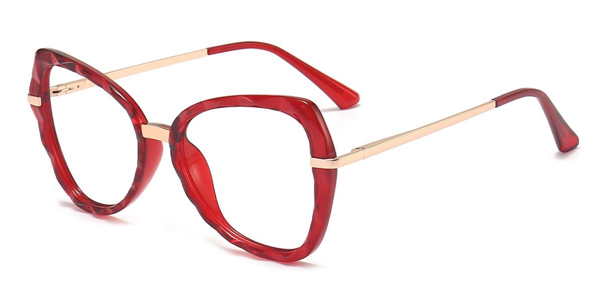 Brick Red Rasa - Cat Eye Glasses