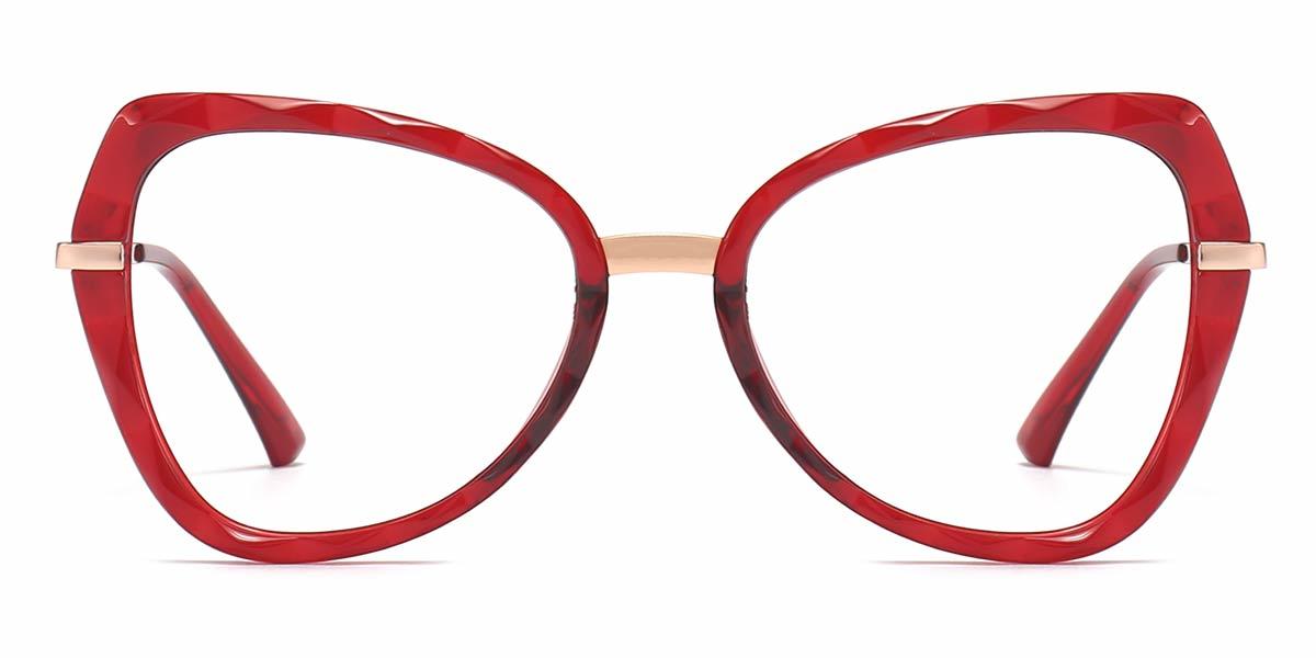 Brick Red Rasa - Cat Eye Glasses