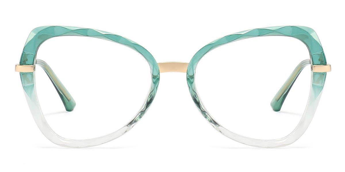Gradient Green Rasa - Cat Eye Glasses
