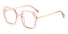 Pink Tikvah - Square Glasses