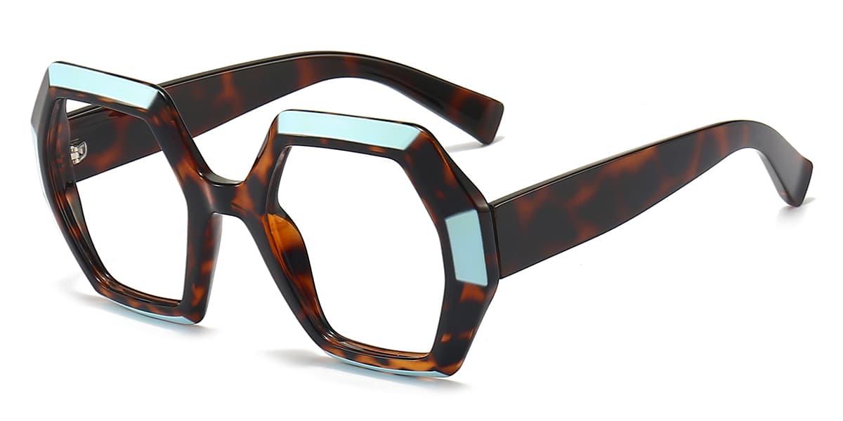 Blue Tortoiseshell Siobhan - Square Glasses