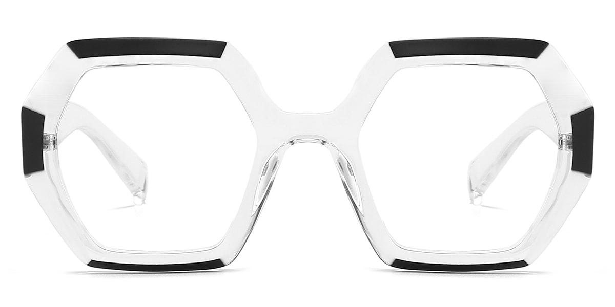 Black White - Square Glasses - Siobhan