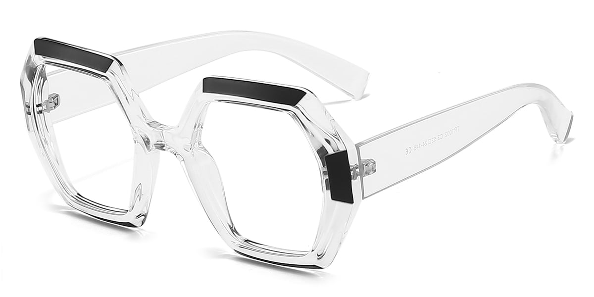 Black White - Square Glasses - Siobhan