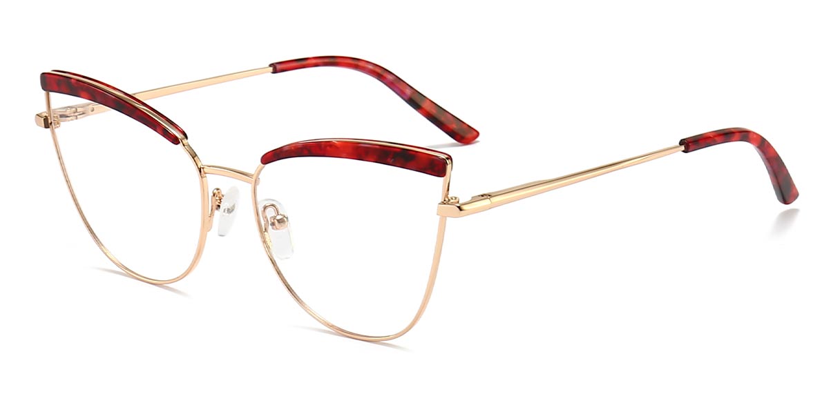 Red - Cat eye Glasses - Rosario