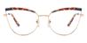 Gold Color Marble Rosario - Cat Eye Glasses