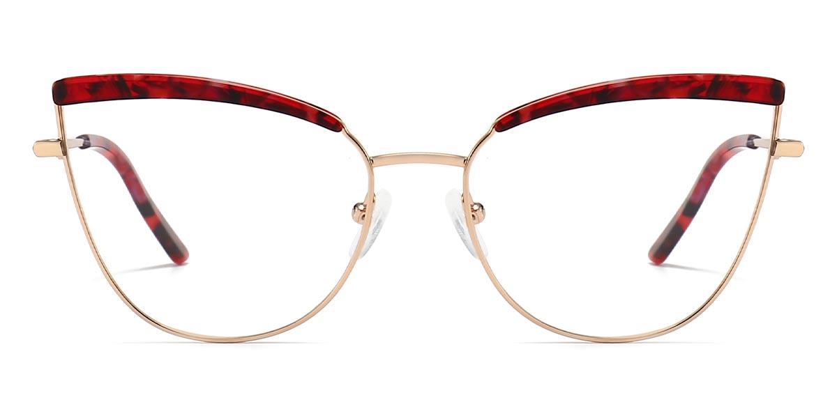 Gold Red Rosario - Cat Eye Glasses