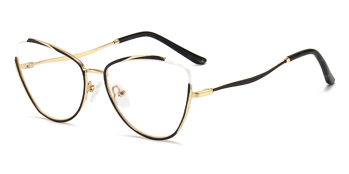 Black - Cat eye Glasses - Peridot