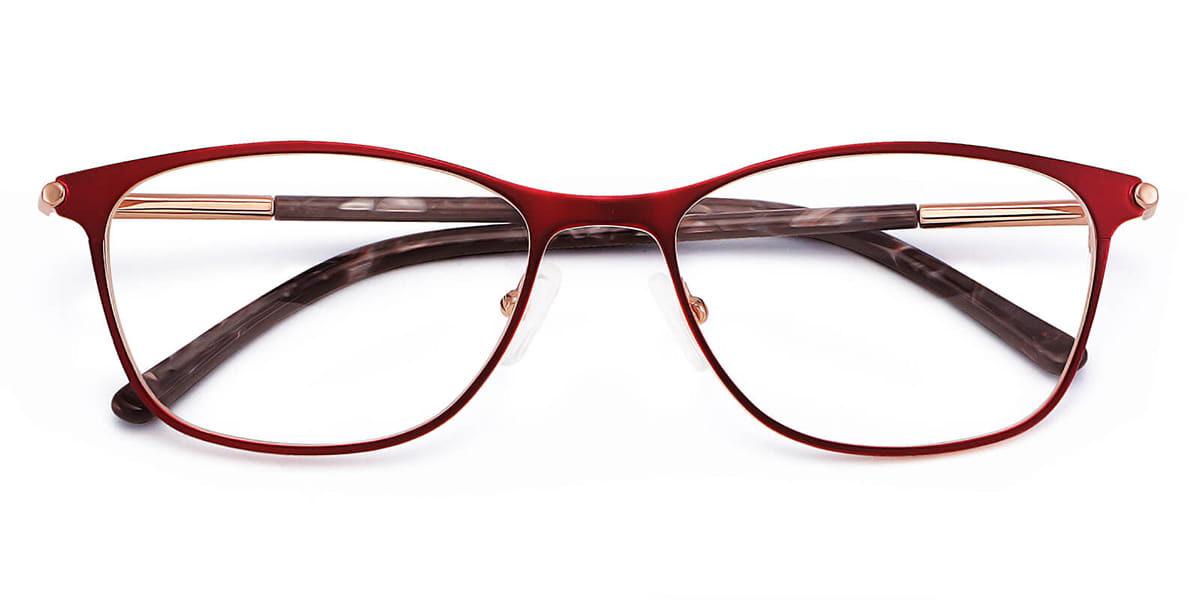 Red Afton - Rectangle Glasses