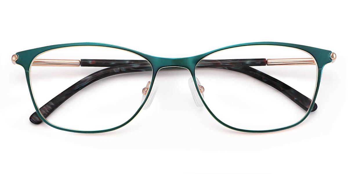 Green Afton - Rectangle Glasses