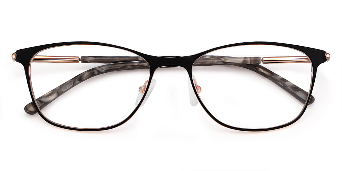 Black - Rectangle Glasses - Afton