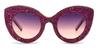 Purple Diamond Grey Pink Imogen - Cat Eye Sunglasses