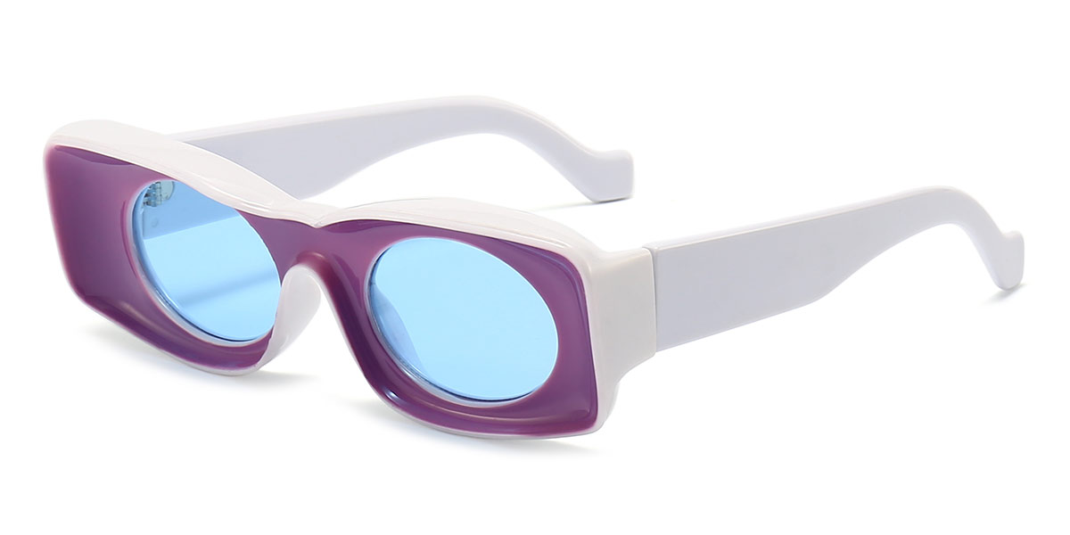 Purple Blue - Rectangle Sunglasses - Sirka