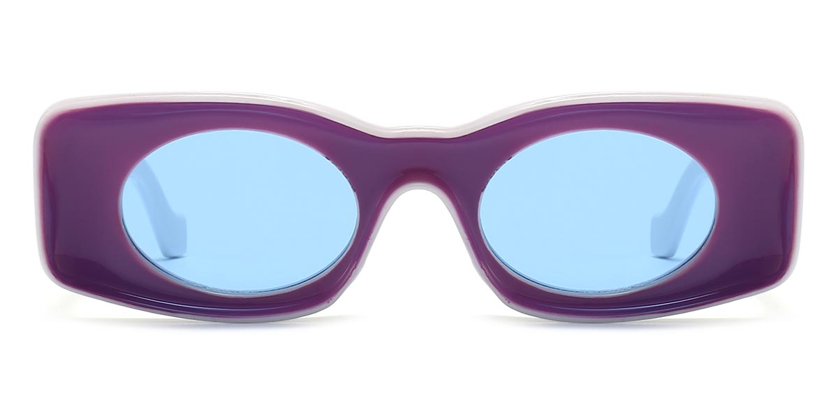 Purple Blue Sirka - Rectangle Sunglasses