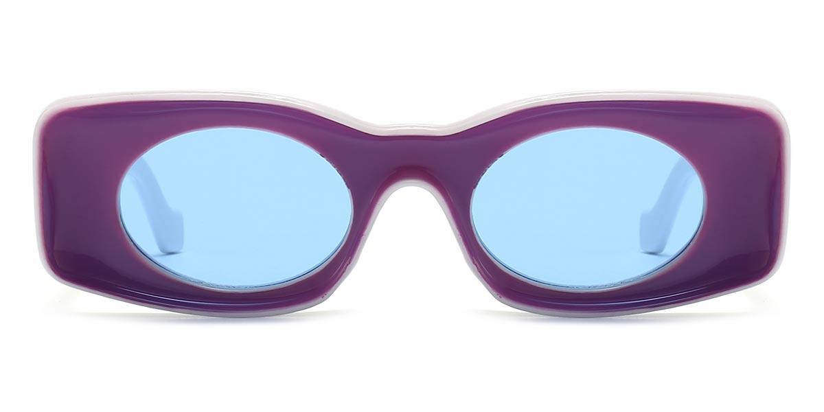Purple Blue Sirka - Rectangle Sunglasses