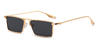 Gold Grey Bonnie - Rectangle Sunglasses