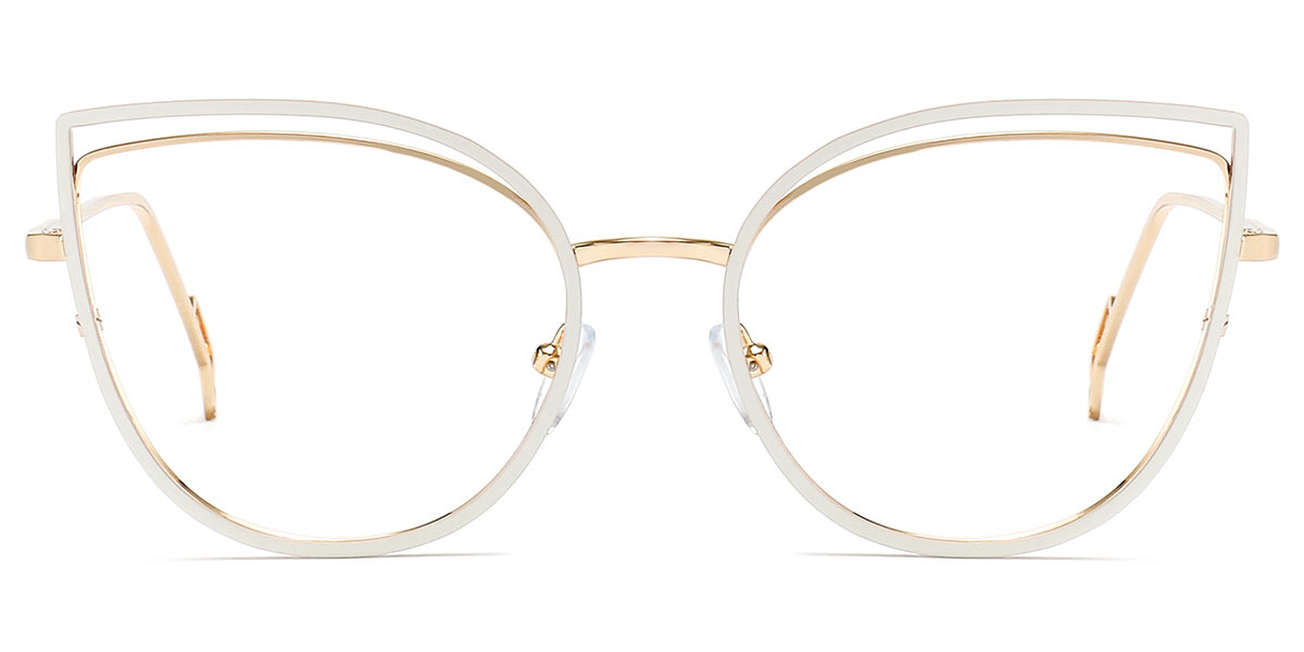 White - Cat eye Glasses - Hye