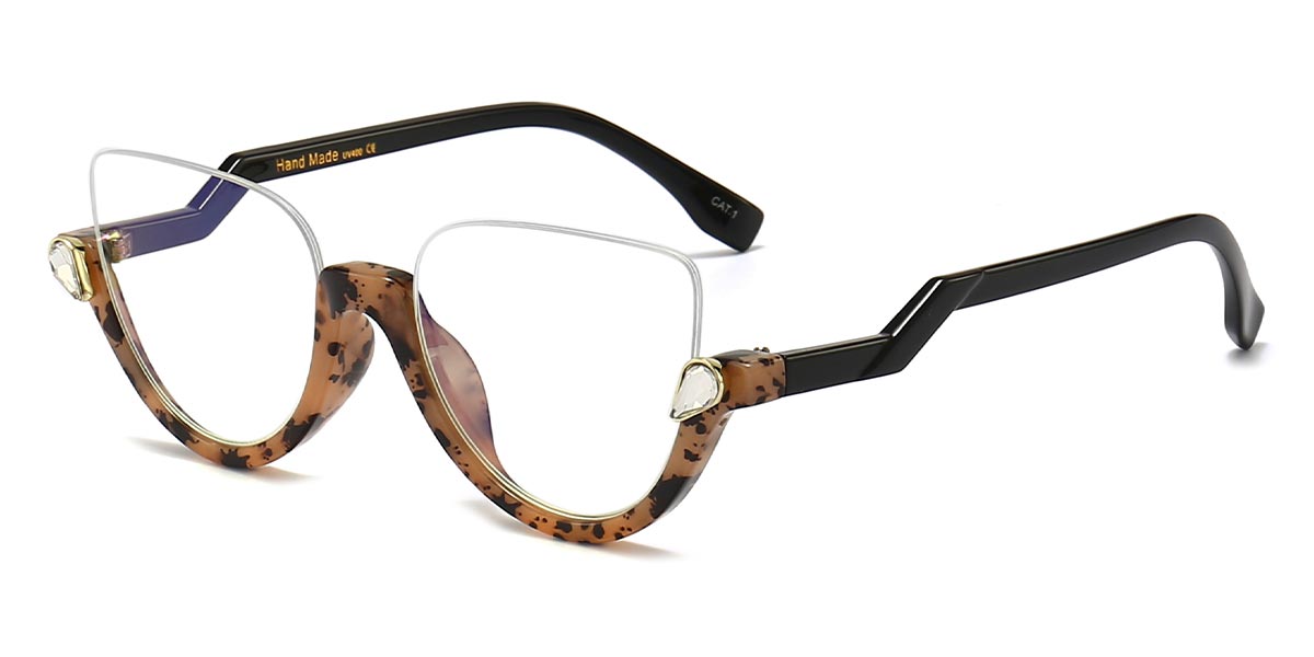 Tawny Tortoiseshell - Cat eye Glasses - Mozana