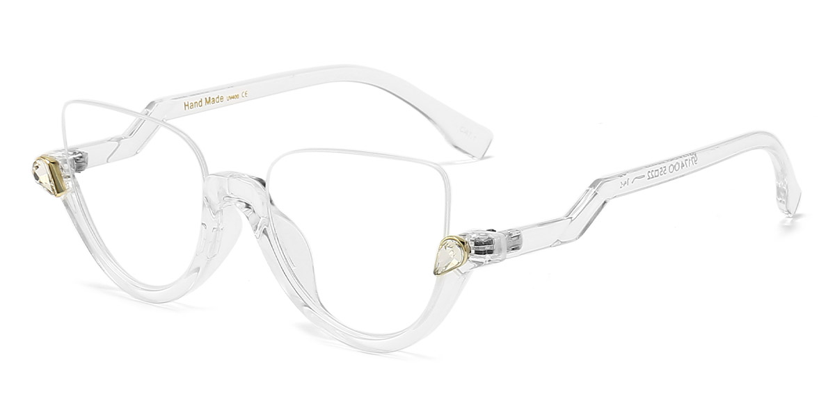 Transparent - Cat eye Glasses - Mozana