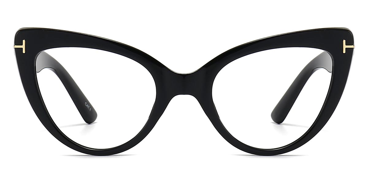 Black - Cat eye Glasses - Abyssinia