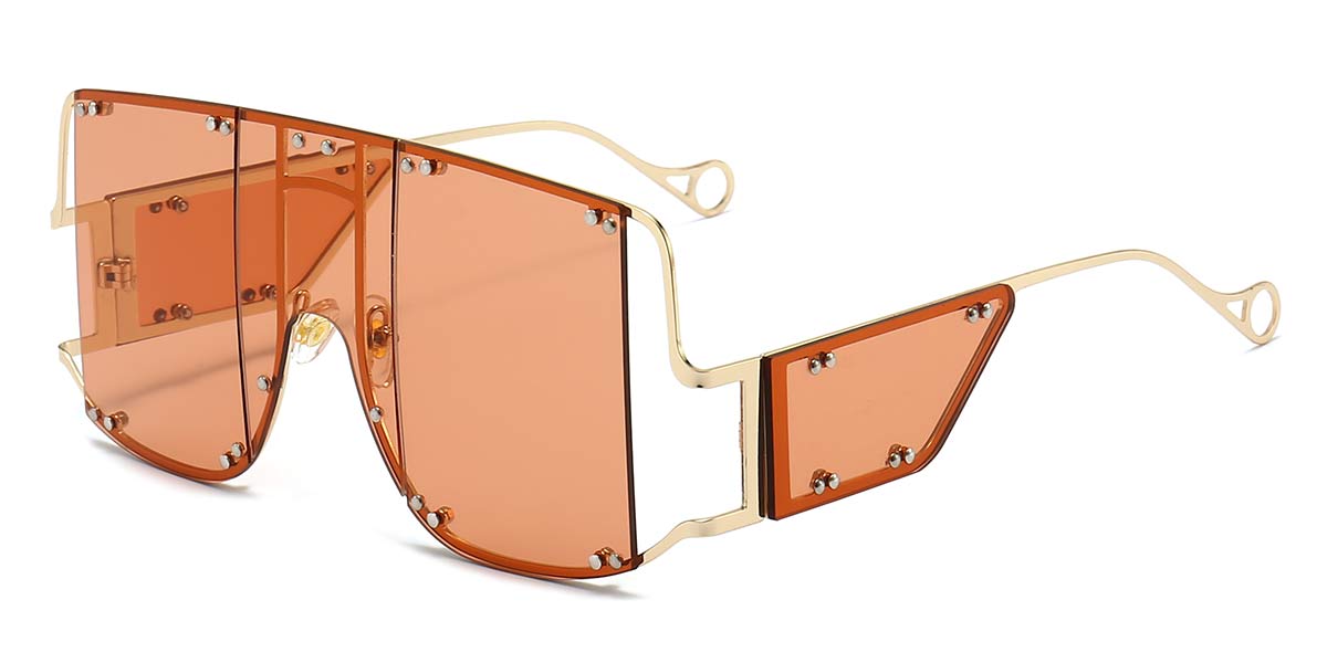Gold Orange - Square Sunglasses - Cyra