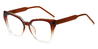 Gradient Brown Winter - Cat Eye Glasses