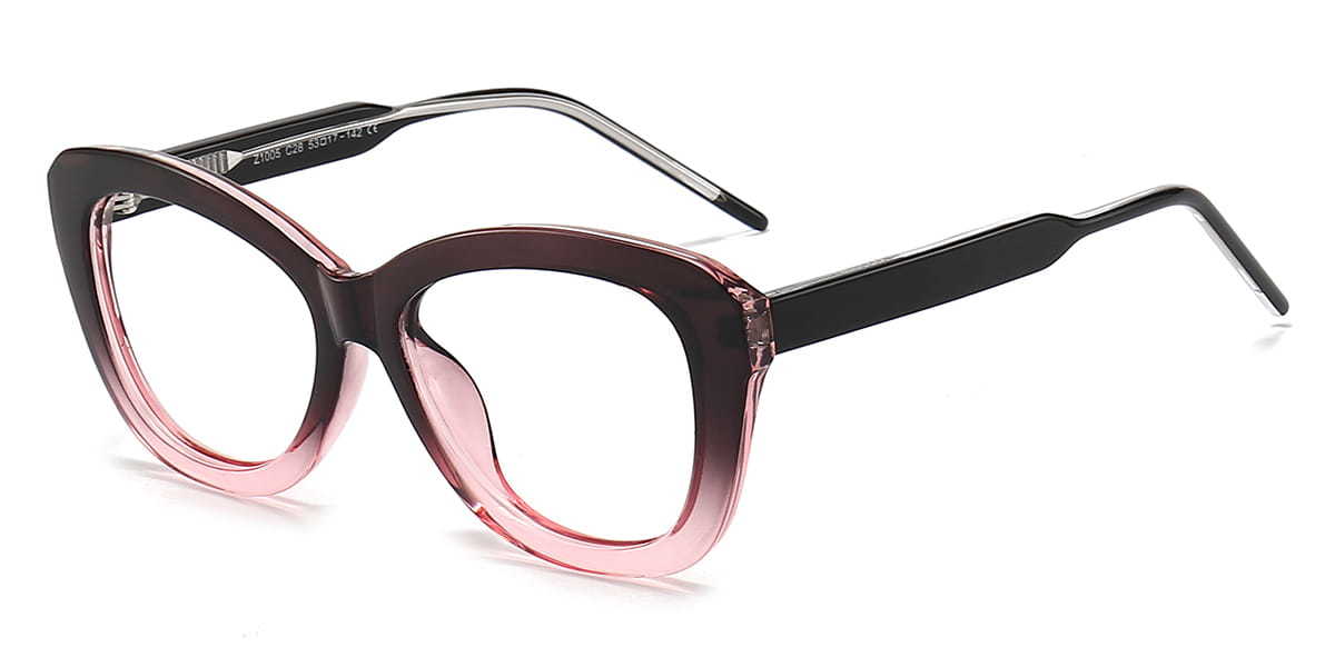 Purple Pink Tortoiseshell Indigo - Cat Eye Glasses