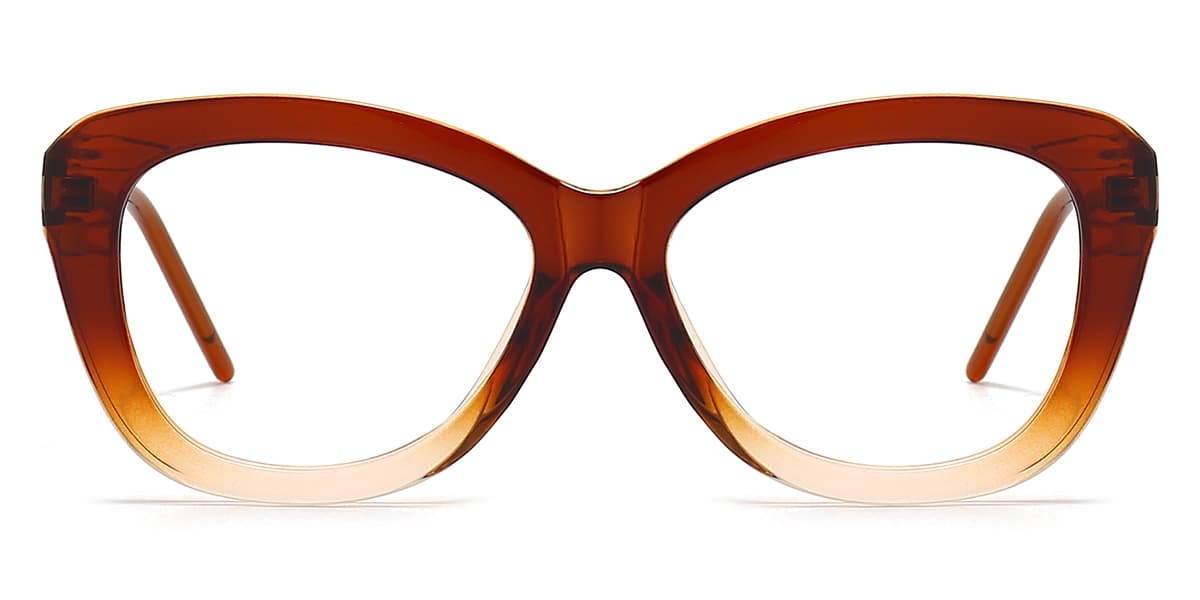 Gradient Brown Indigo - Cat eye Glasses