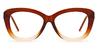 Gradient Brown Indigo - Cat Eye Glasses