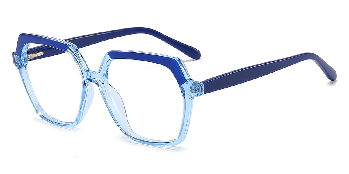 Blue - Square Glasses - Jasper
