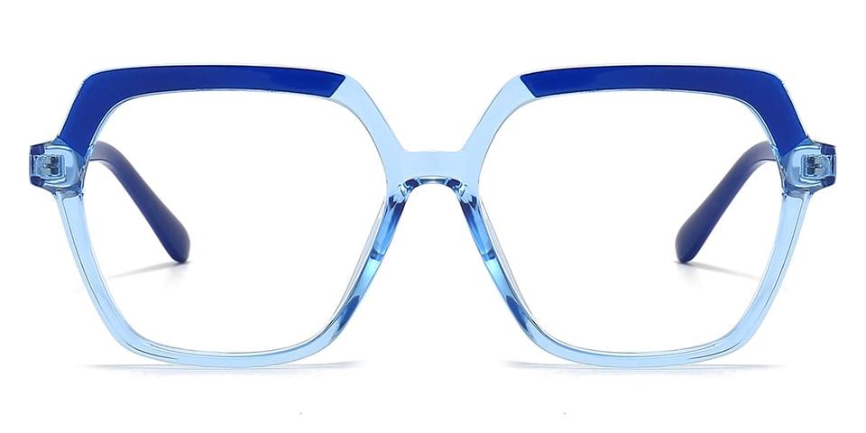 Blue Light Blue Jasper - Square Glasses