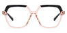 Black Pink Jasper - Square Glasses