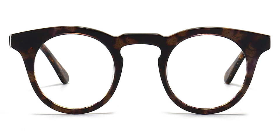 Deep Tortoiseshell Koko - Round Glasses